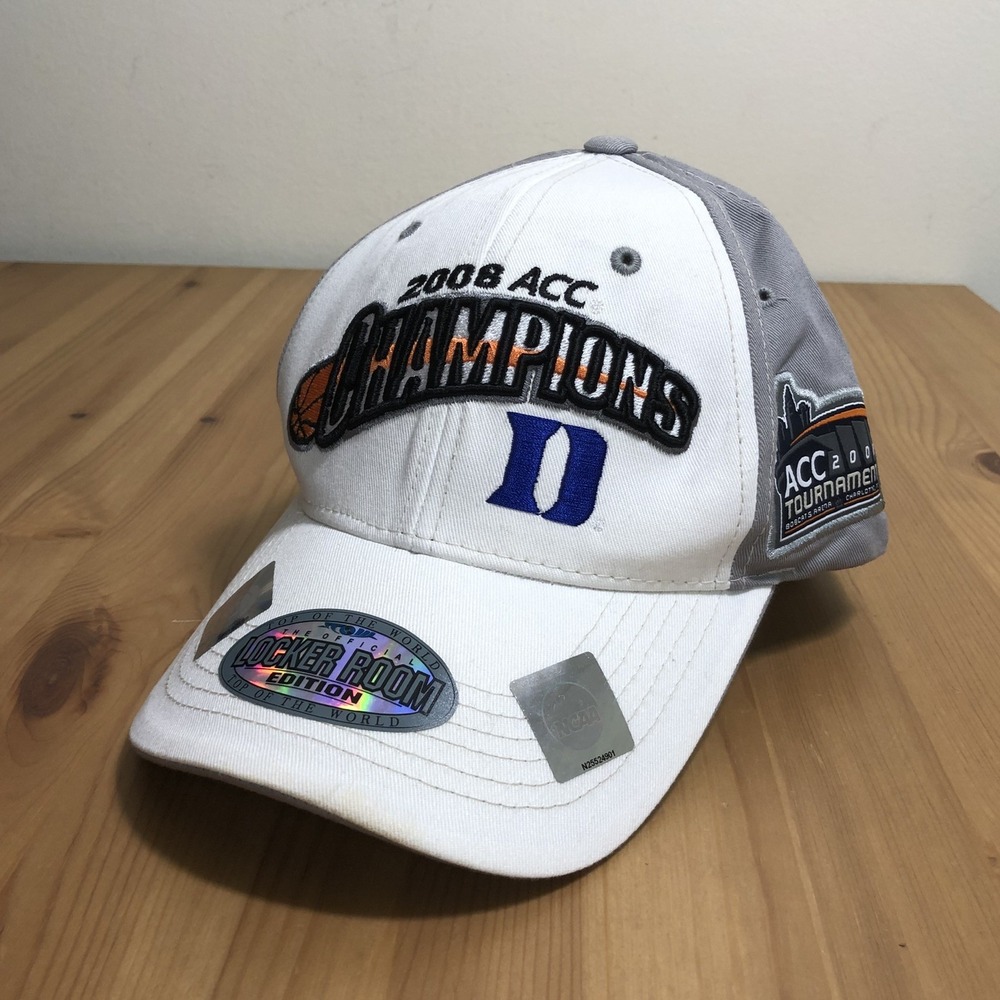 Duke Blue Devils 2008 ACC Tournament Champions Hat Cap White NCAA Basketball